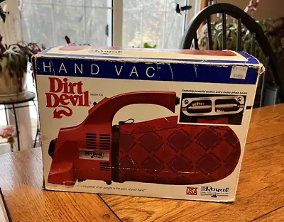 $25 • Buy Royal Dirt Devil Hand Vac Handheld Vacuum Model 103 Vacuum Cleaner Red