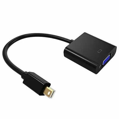 Thunderbolt Mini Display Port DP To VGA Cable Adapter For APPLE Macbook Black • £2.99