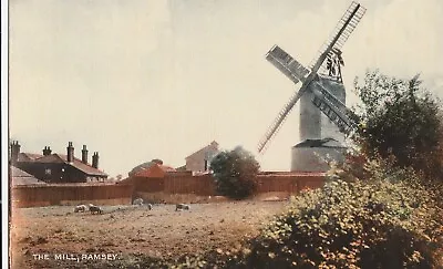 M Essex History England English Old Postcard The Windmill Ramsey • £4.39