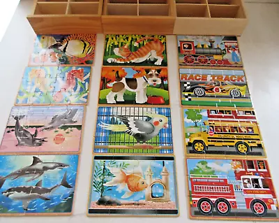 Melissa & Doug Wooden Jigsaw Puzzles Preschool Daycare Montessori Toy Lot Bundle • $19.99