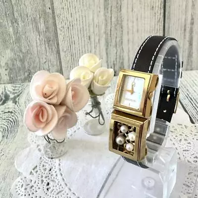 MIKIMOTO Watch Used Ladies Pearl Quartz Gold Shell Stainless Steel • $283.13