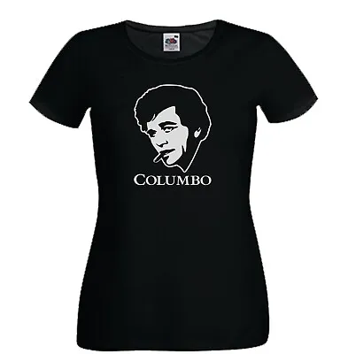 £20.02 • Buy Columbo Lieutenant Black Cotton Women's TV Series Women's Cut Columbus T-SHIRT