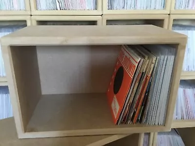 7  / 45's Vinyl Storage Cube Record Box Cabinet Case Jointed And Glued FREE POST • £24.49
