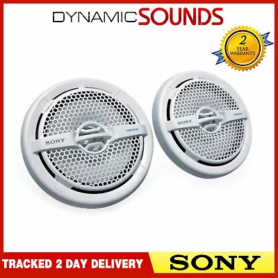 Sony XS-MP1611W Dual Cone White 16cm 6.5  Waterproof Marine Speakers 140W • £58.99