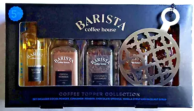 Barista Coffee House Coffee Topper Collection Gift Set With Stencil • £14.99