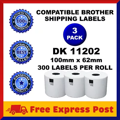 3 Rolls Compatible Brother DK-11202 White Label For QL-570 QL-700 • $30.95