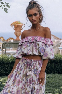 $70 • Buy Spell And The Gypsy XL Buttercup Cropped Peasant Top Free AU Postage
