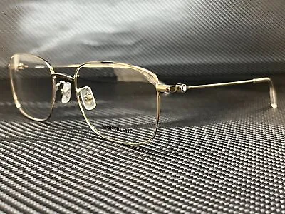 MONT BLANC MB0086OK 006 Silver Rectangle Men's 56 Mm Eyeglasses • $166.05