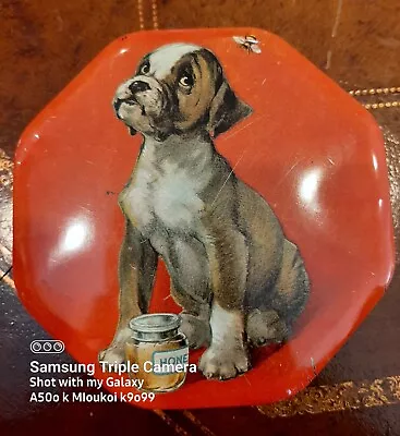 Very Rare Vintage Arthur Holland Toffee Tin (England) Boxer Pup- Excellent Cond. • $11.99