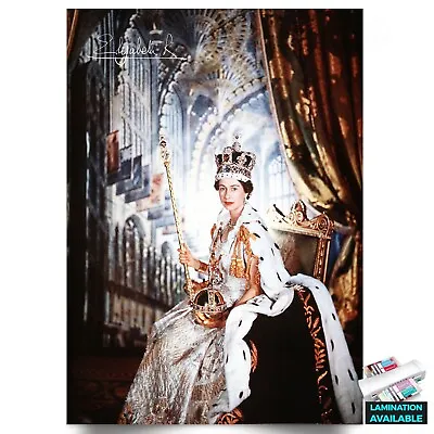 £2.99 • Buy Queen Elizabeth II Coronation Photo Signed Poster Royal Family