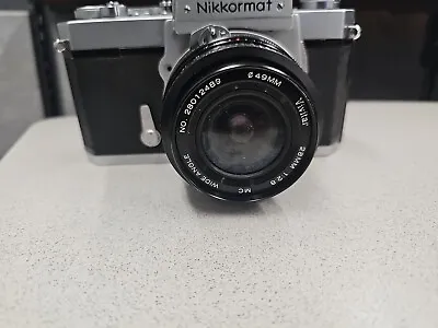 Nikkormat 28mm Film Camera With  49mm Lens No. 28012489 Pre Owned  Free Ship! • $89.10