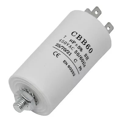 Capacitor For CANDY Tumble Dryer 7UF Microfarad Motor Ducati Part 41039164 • £9.45