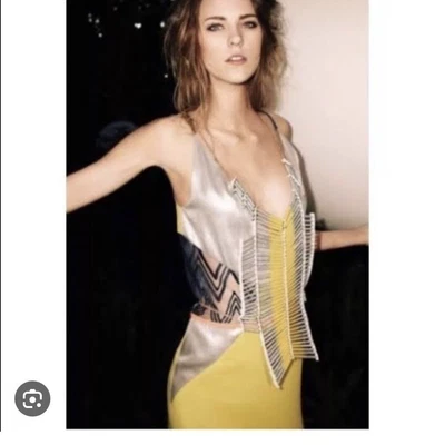 $99 • Buy NWOT Sass & Bide Crash Shimmer Dress 100% Silk Lace Size 36 AU6