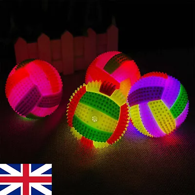 £6.34 • Buy 4x Up Flashing Play Bounce Rubber LED Toys Light Pet Dog Ball Training Ball