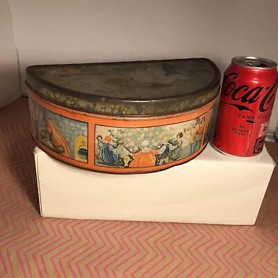 $24 • Buy VINTAGE TINDECO  Metal Fruit Cake  Tin