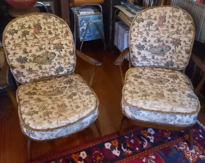 Ercol 1970's Pair Of Windsor Lounge Chairs Made In England • $1800