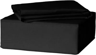 Veratex Stellar Coordinating Solid Color Full Sheet Set Black Full  • $33.26