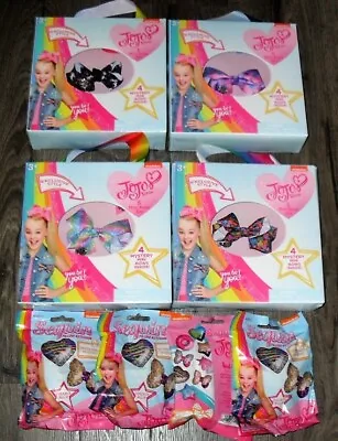 Jojo Siwa Lot Of (4) 5 Box Mini Bow Sets & 4 Sequin Pillow Keychain Blind Bags • $29.95