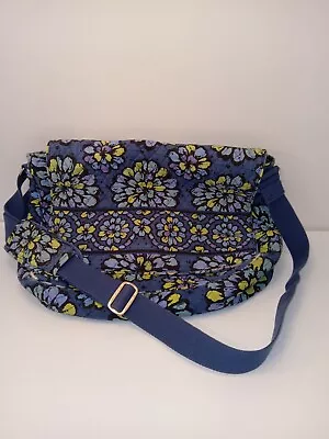 Vera Bradley Messenger INDIGO POP Tote Shoulder Bag Purse Laptop Blue Navy • $15.74