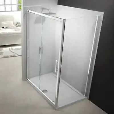 Shower Side Panel 900mm Clear Glass Chrome Merlyn 5 Series 52221 Adjustable • £53.44