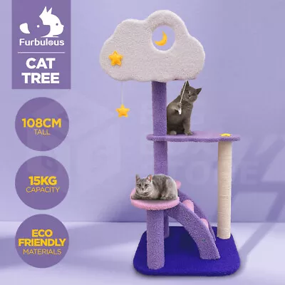 $59.99 • Buy Furbulous Star And Moon Cat Tree Scratching Post And Cat Tower
