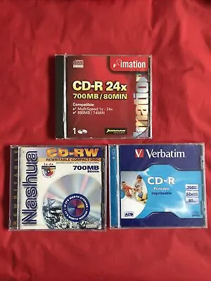 CD-R Blank CD’s New Sealed X 3  Verbatim /imation • £5.99