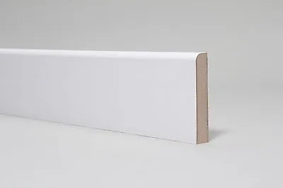 Skirting Board  White Primed MDF  Bullnose  94 X 18 X 5400mm • £5.99