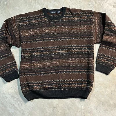 Vintage Arrow Knit Acrylic Blend Multicolor Holiday Sweater Pullover • $7.99