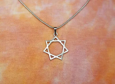 Heptagram Necklace Or Earrings 7 Seven Pointed Septegram Elven Fairy Star Charm • $18.99