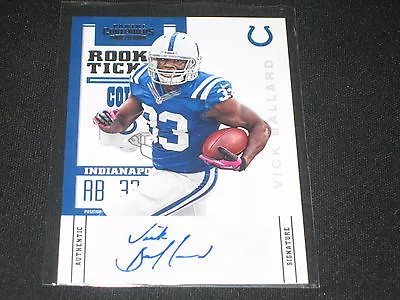 Vick Ballard Colts Nfl Rookie Signed Autographed Pack Pulled Certified Card • $19.95