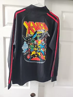 Marvel Mad Engine X-men Black Zip Up Long Sleeve Red Stripe Track Jacket • $49.99