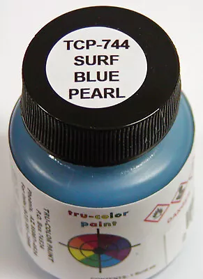 SURF BLUE PEARL TRU-COLOR AIR BRUSH PAINT Automobile Car Truck Model TCP744 • $10.49