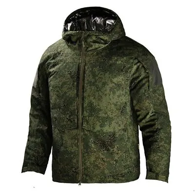 Men's Outdoor Tactical Jacket Winter Warm Heat Reflective Military Camo Hooded • £51.48
