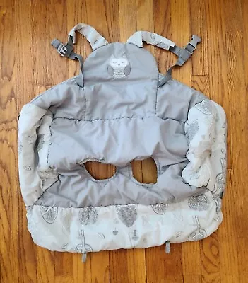SHIPS FREE - Eddie Bauer Shopping Cart Cover For Baby Gray With Owl • $15