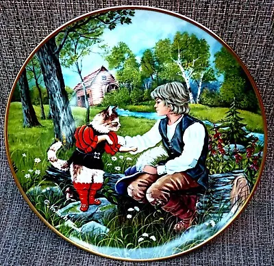 Kaiser Porcelain Plate 1983 Puss In Boots Gerda Neubacher Fairy Tale Plate #5909 • $15