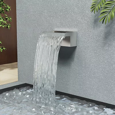 Stainless Steel Water Feature Waterfall Water Blade Pond Cascade Outdoor Garden • £39.95