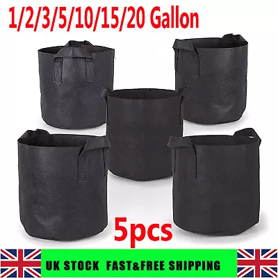 5 Pack Large Plant Grow Bags Potato Fruit Vegetable Garden Planter Growing Bag • £4.99