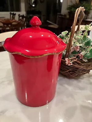 Cucina Fresca By VIETRI (ITALY) Vintage Beautiful Red Canister  • $34.99