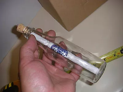 Save The Oceans Message In A Bottle Gift Glass Cork Top • $24.99