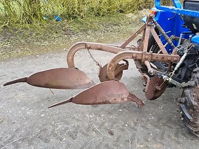 £275 • Buy Ferguson 2 Furrow Plough Two Vintage Tractor Garden Ornament Display Farm Show