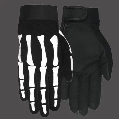 BIKER SKELETON FINGER MECHANIC GLOVES [5 Size To Choice] • $19.99