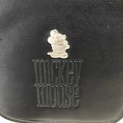 Vtg Disney Store Mickey Mouse Leather Zippered Cd Case Holds 12 Compact Discs • £10.59