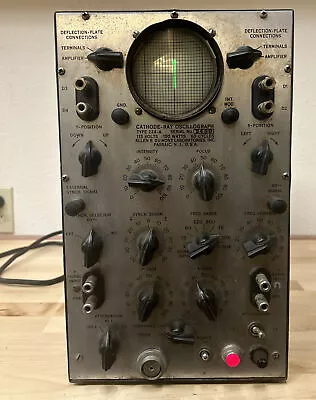 VTG ALLEN B Du Mont LABORATORIES NJ Cathode-Ray Oscillograph Type 224-A TESTED! • $129.50