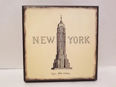 Empire State Building - Marco Fabiano Print On Wood 11.5 X11.5  • $12