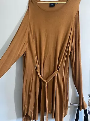 £17 • Buy Plus Size 26 -28 Asos Curve Burnt Orange Tie Jumper Dress