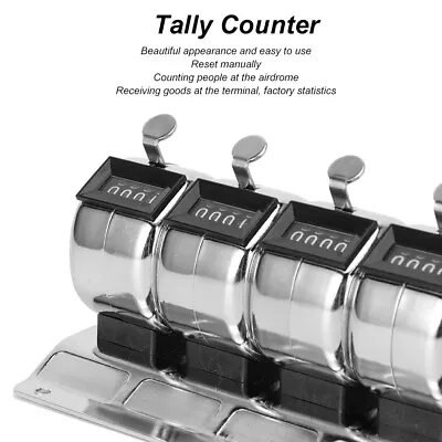 Mechanical Counter Metal Manual Clicker 6 Units Stainless Steel Tally • $43.88