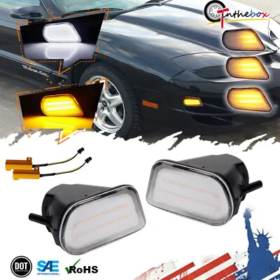 [Plug&Play] Clear DRL Turn Signal LED Lights For 98-02 Pontiac Firebird Trans Am • $39.99