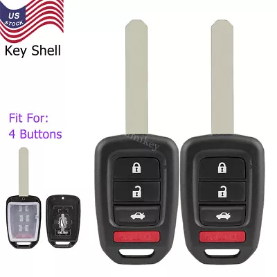 2 For 2014-2017 Honda Civic Accord HR-V CR-V Remote Shell Case Car Key Fob Cover • $11.89