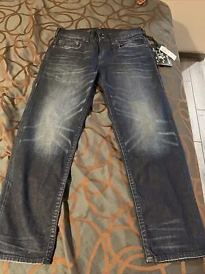 True Religion Jeans 31 W Dark Ocean Color Loose Straight • $80