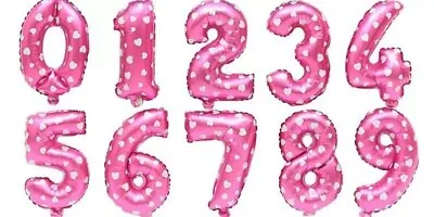 $3 • Buy 80cm / 32' Inch PINK Number Foil Helium Balloon Birthday Wedding Party Occasions